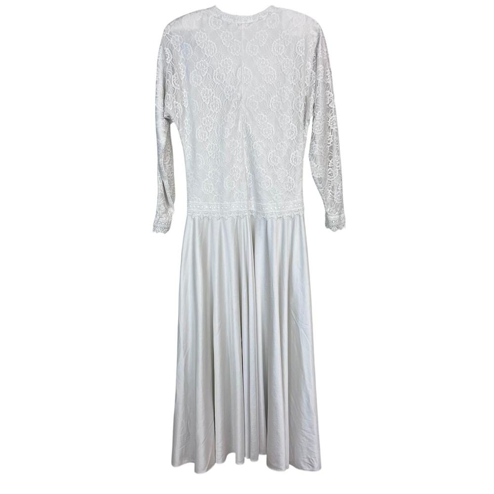 Beehive Clothing Mills Vintage Cream Lace Wedding Dress Women’s XS 80s USA
